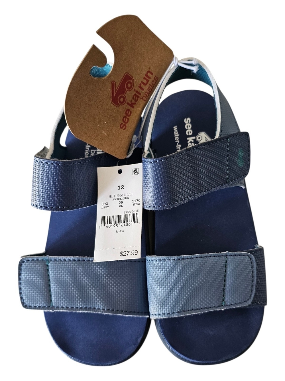 See Kai Run Kids Navy Blue Multi Velcro Sandals